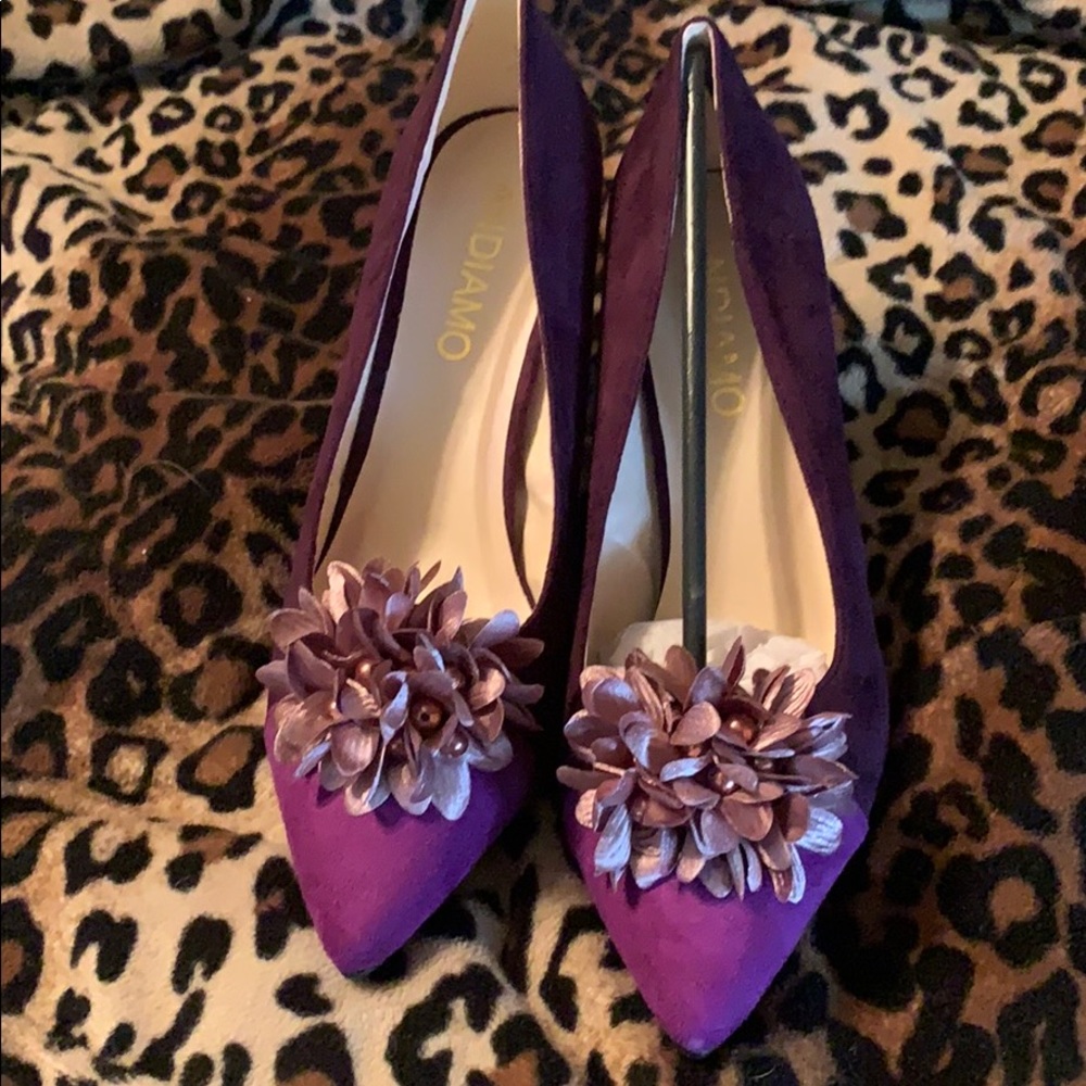 Purple high heels